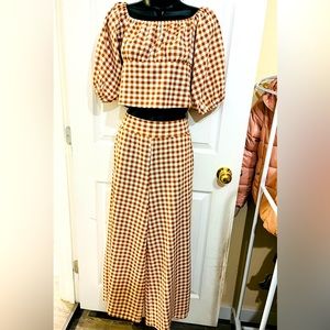 Checkered matching outfit